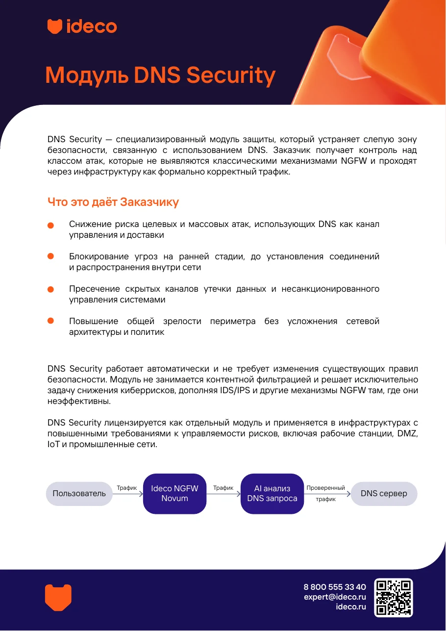 Описание Ideco DNS Security